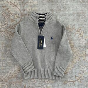 Polo by Ralph Lauren Kid’s Quarter Sweater in Gray